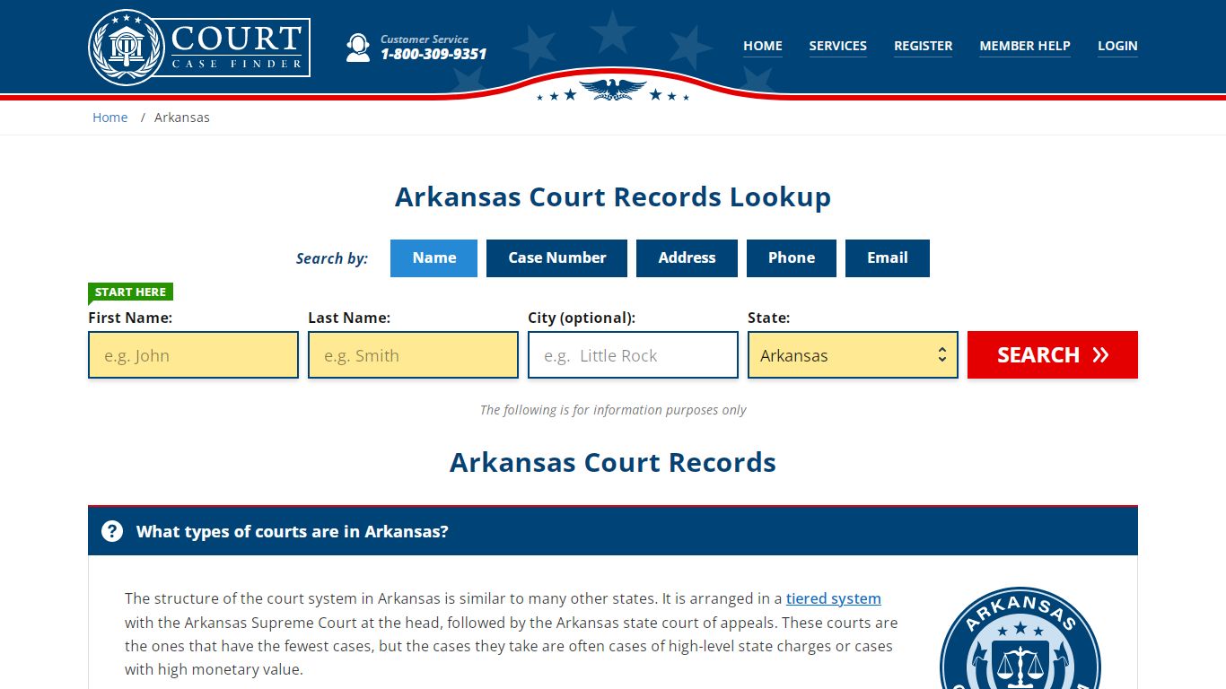 Arkansas Court Records Lookup - AR Court Case Search