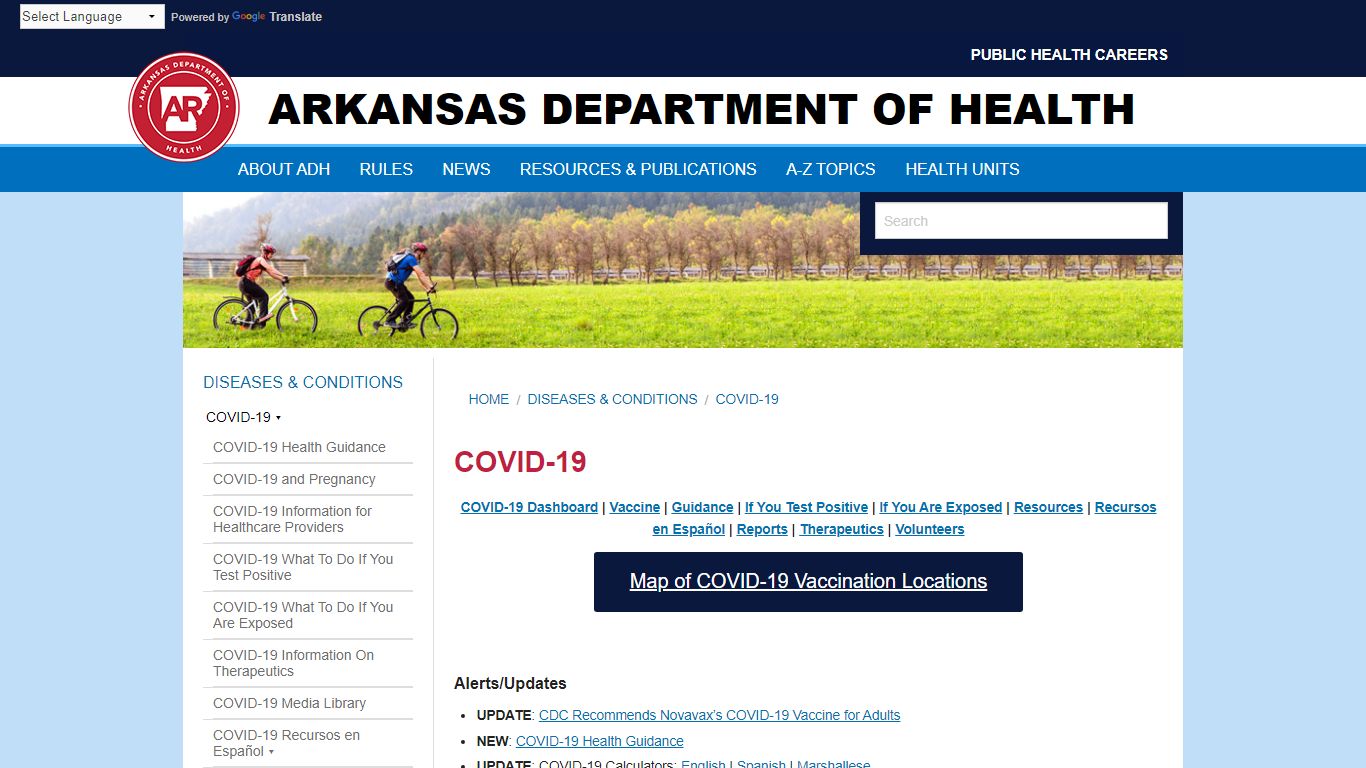 COVID-19 Arkansas Department of Health